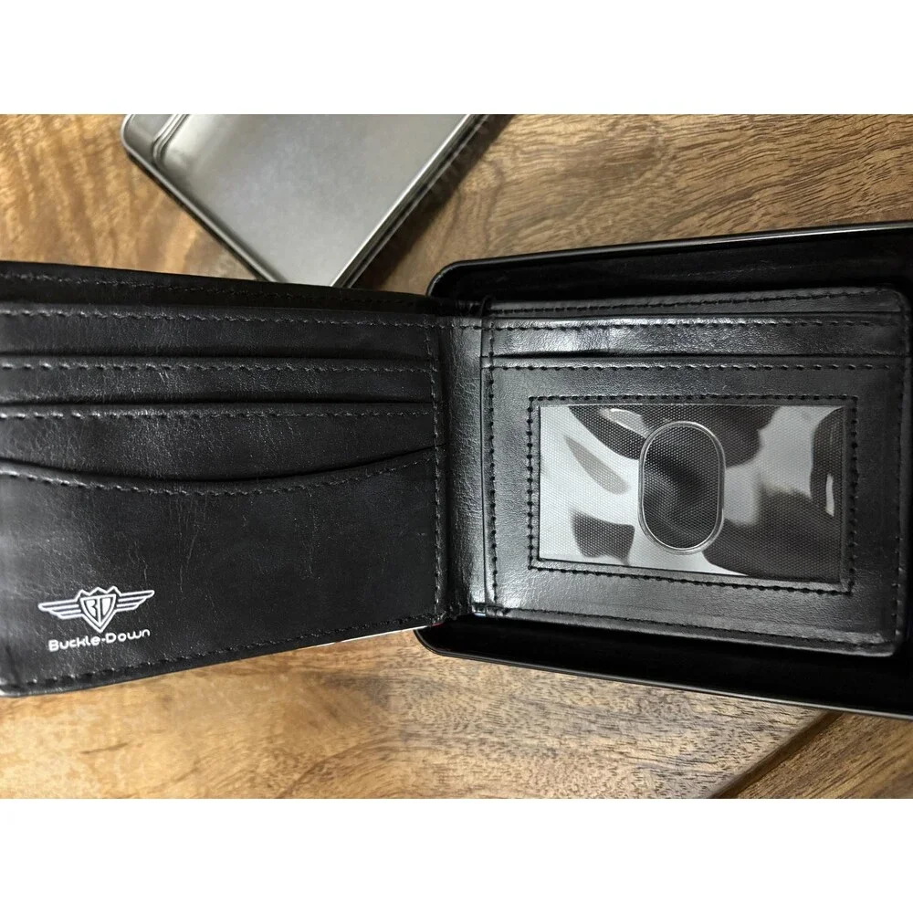 Buckle-Down Wallet Mens Multicolor Disney 100 Bifold Mickey Donald Goofy Tin